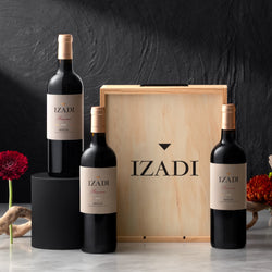 Estuche de madera con 3 Izadi Reserva